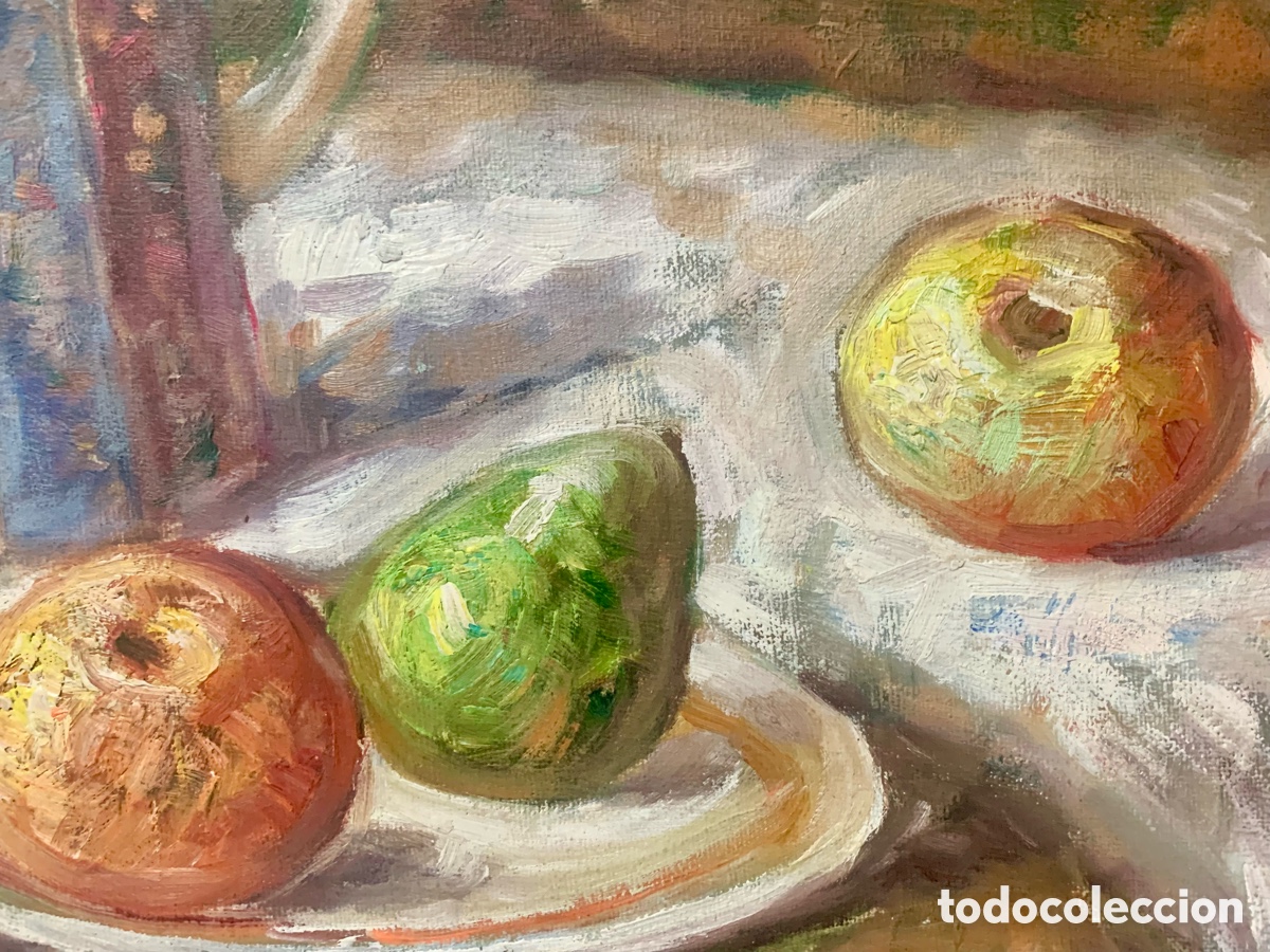 Arte: T. Denver , bodeg&oacute;n con frutas, 41x31 cm - Foto 4