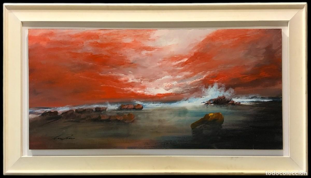 Arte: magnifica marina cielo rojo