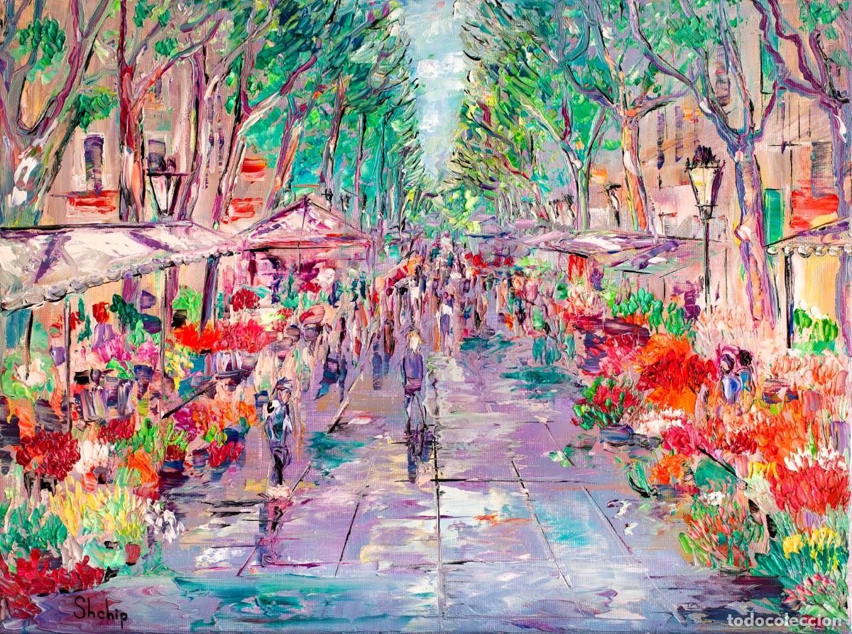 Arte: La Rambla, Barcelona. Flower Rows. - Foto 1