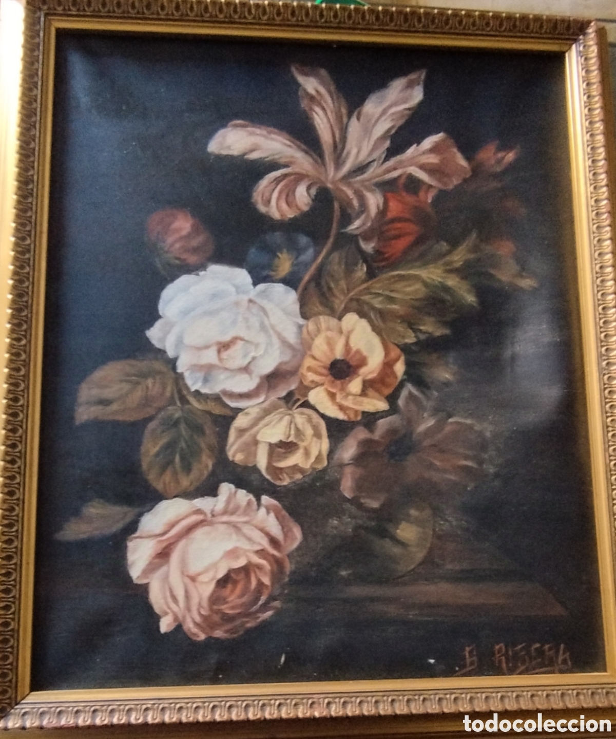 Arte: Oleo sobre lienzo flores - Foto 1