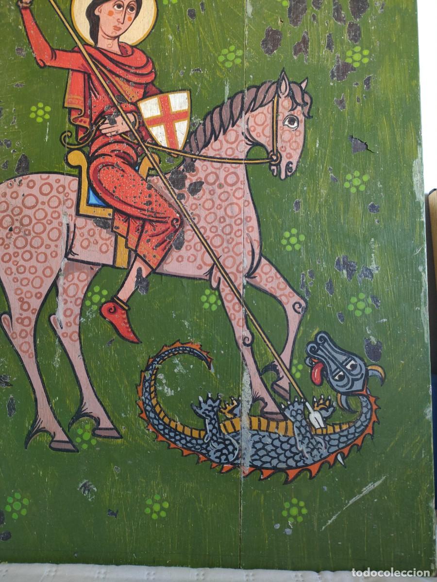 Arte: Sant Jorge y el drag&oacute;n t&eacute;cnica mixta sobre tabla - Foto 4