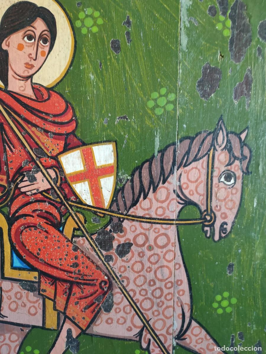 Arte: Sant Jorge y el drag&oacute;n t&eacute;cnica mixta sobre tabla - Foto 7
