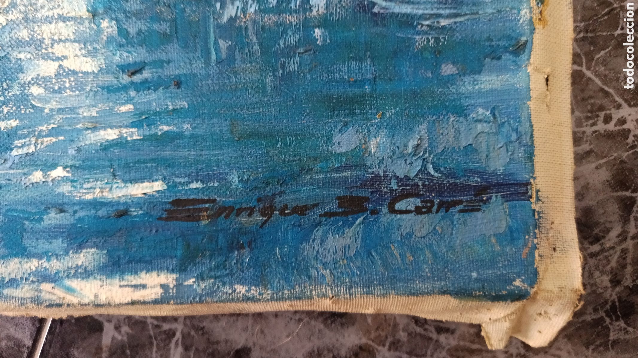 Arte: Lienzo Cadaqu&eacute;s autor falangista - Foto 2