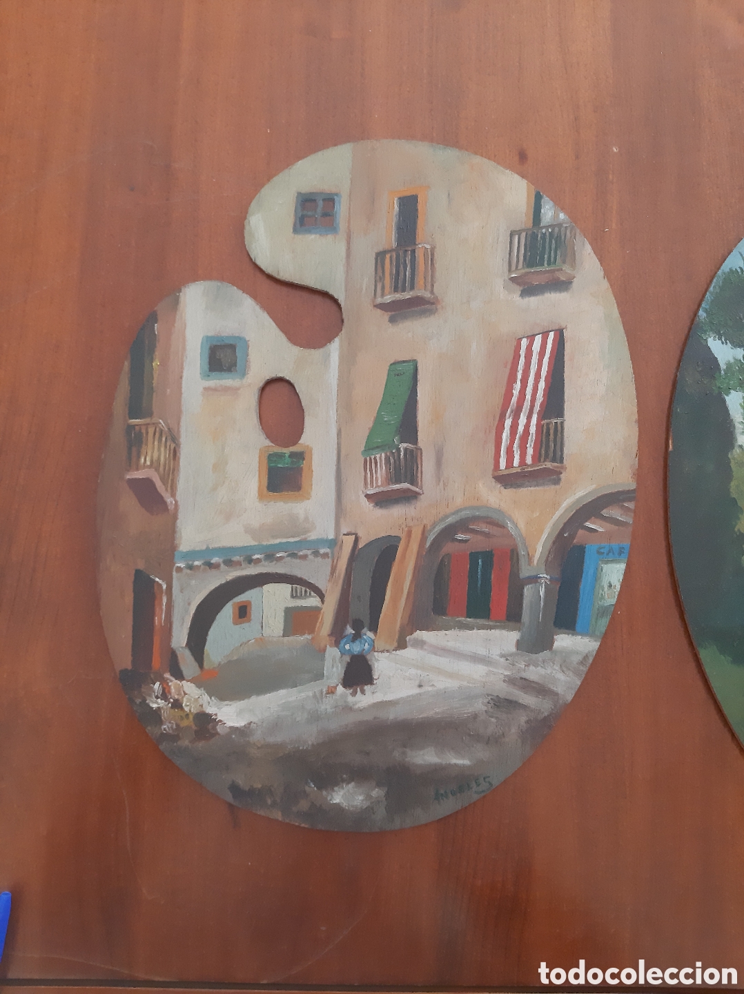 Arte: 2 &oacute;leos sobre tablas de pintor - Foto 2