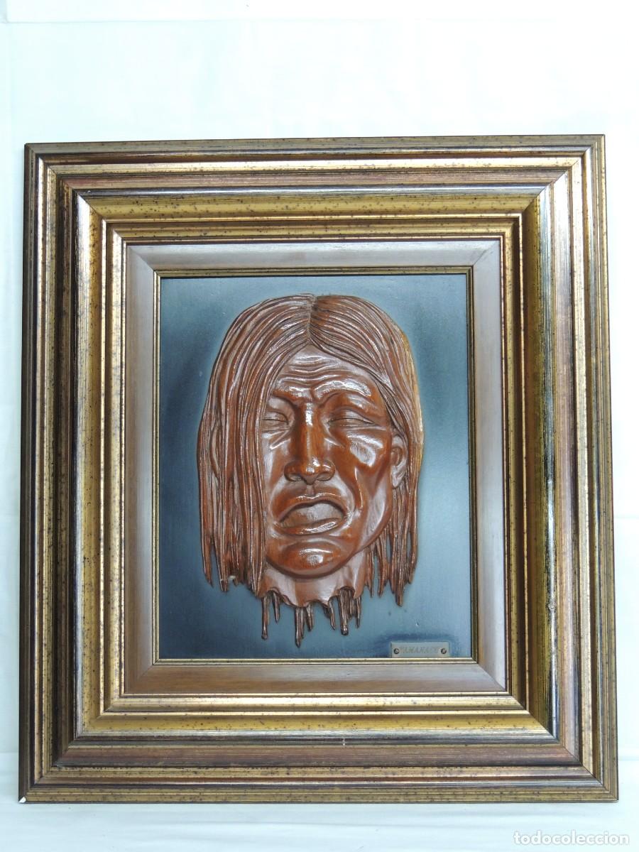 Arte: RELIEVE EN MADERA - INDIO TAMANACO - Foto 1
