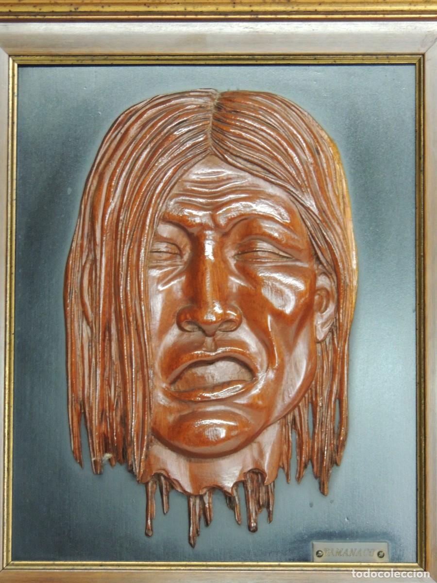 Arte: RELIEVE EN MADERA - INDIO TAMANACO - Foto 2