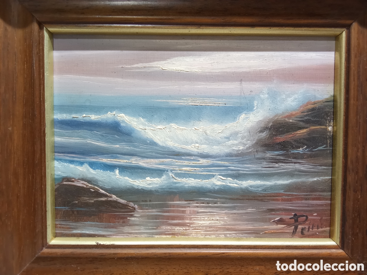 Arte: PAISAJE MARITIMO AL &Oacute;LEO DE PEIR&Oacute; - Foto 2