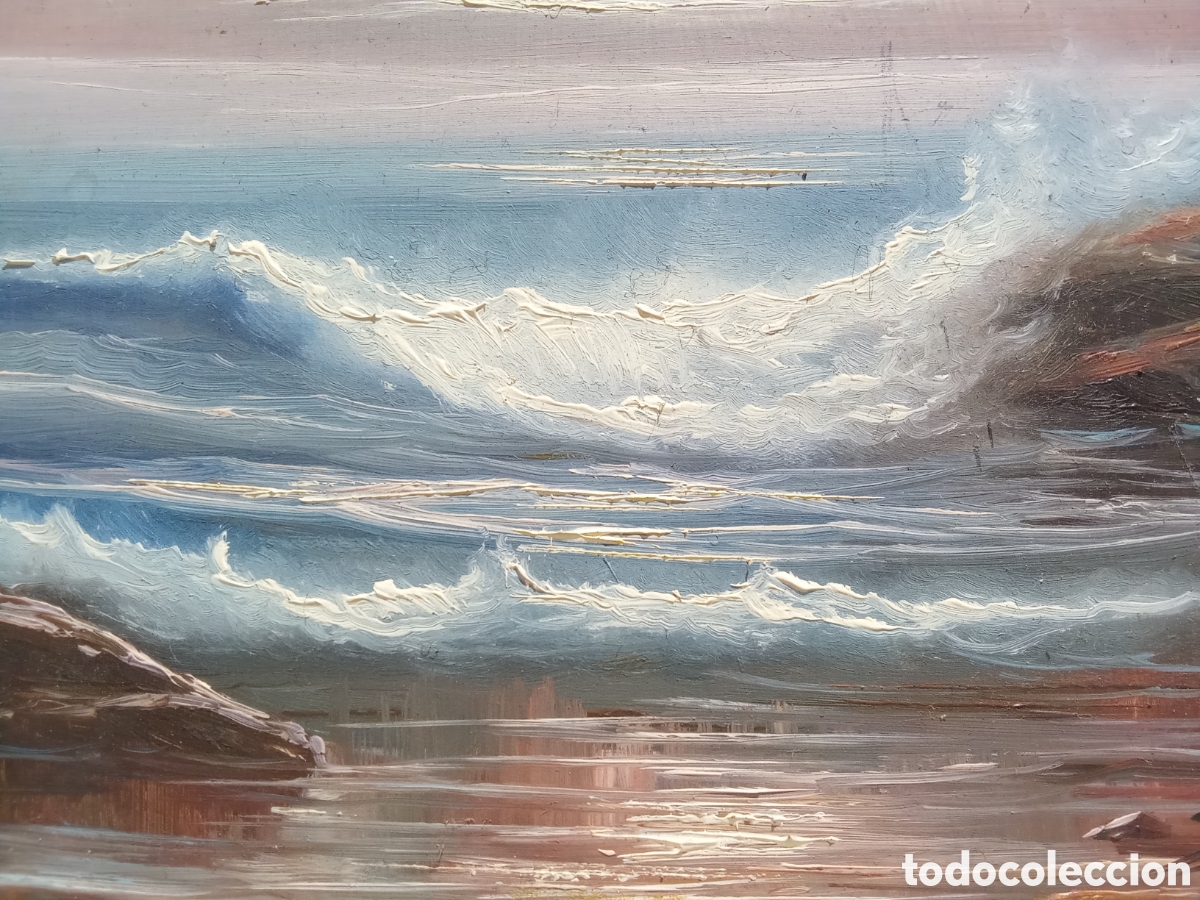 Arte: PAISAJE MARITIMO AL &Oacute;LEO DE PEIR&Oacute; - Foto 4