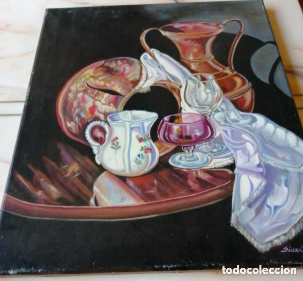 Arte: &Oacute;LEO SOBRE LIENZO DE D&Iacute;AZ SANTOS - Foto 1