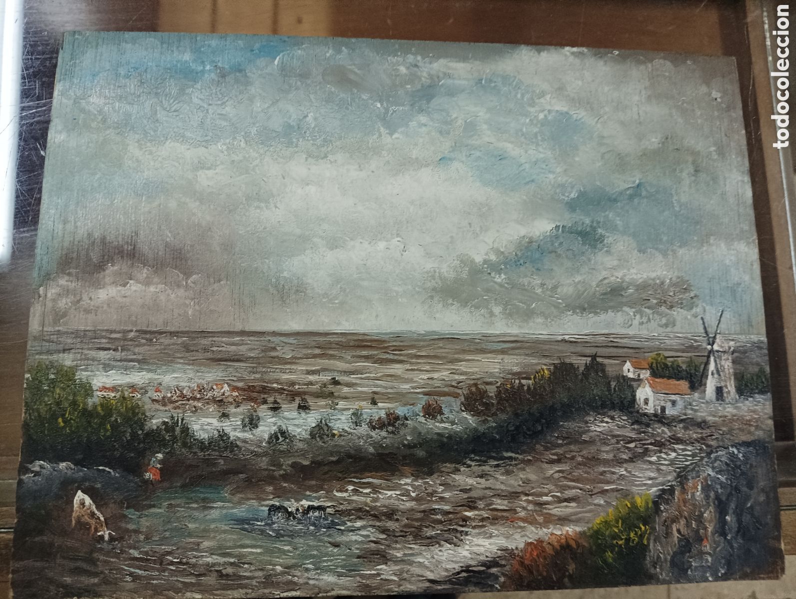 Arte: OLEO SOBRE TABLA PAISAJE - Foto 1