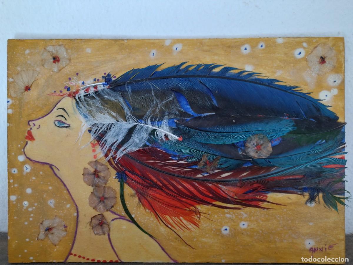 Arte: cuadro collage plumas - Foto 5