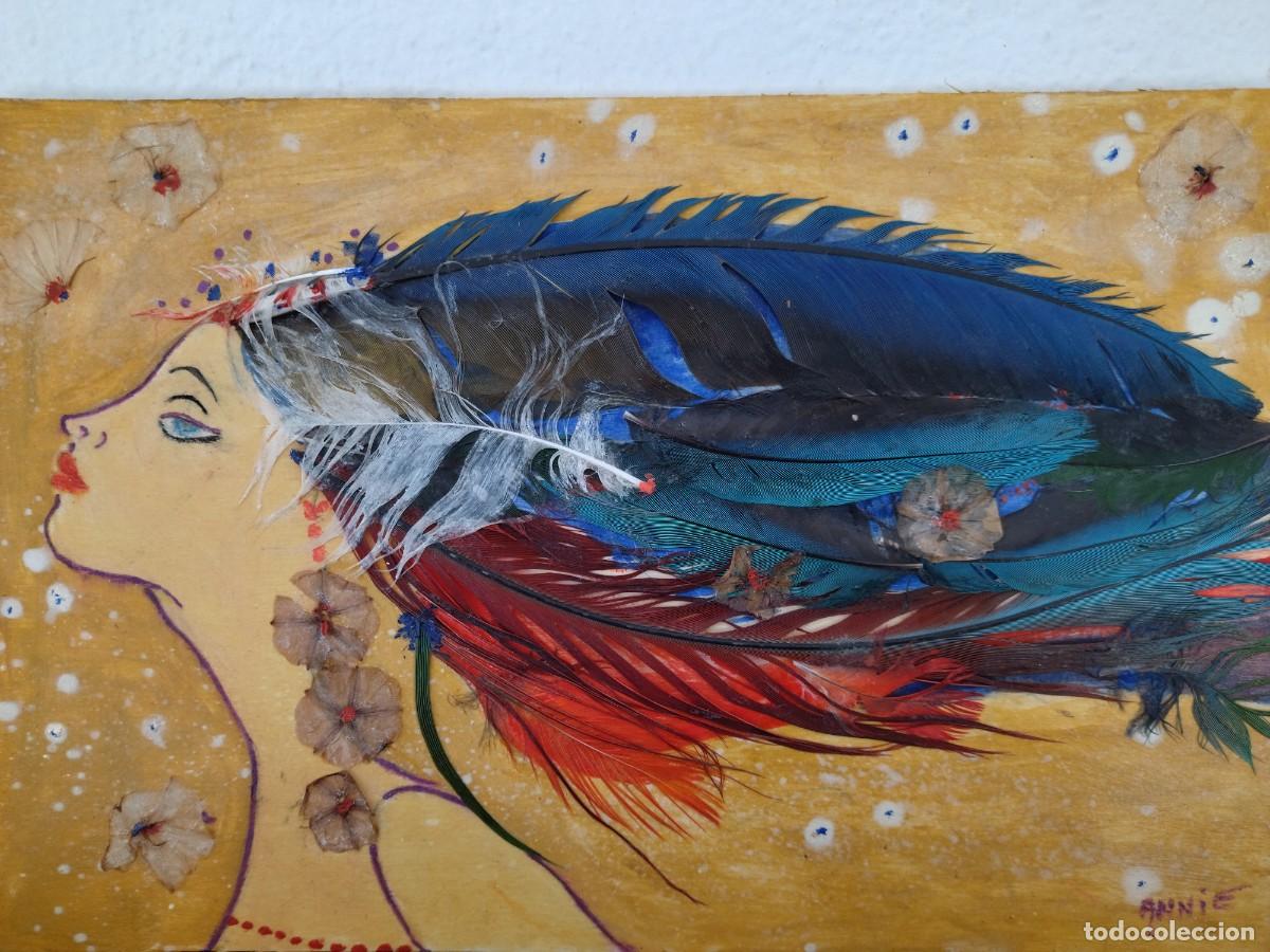 Arte: cuadro collage plumas - Foto 7
