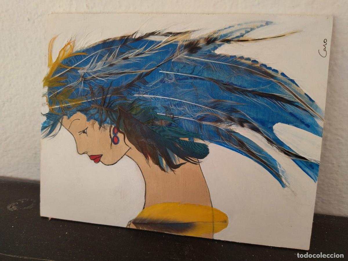 Arte: cuadro collage plumas - Foto 4