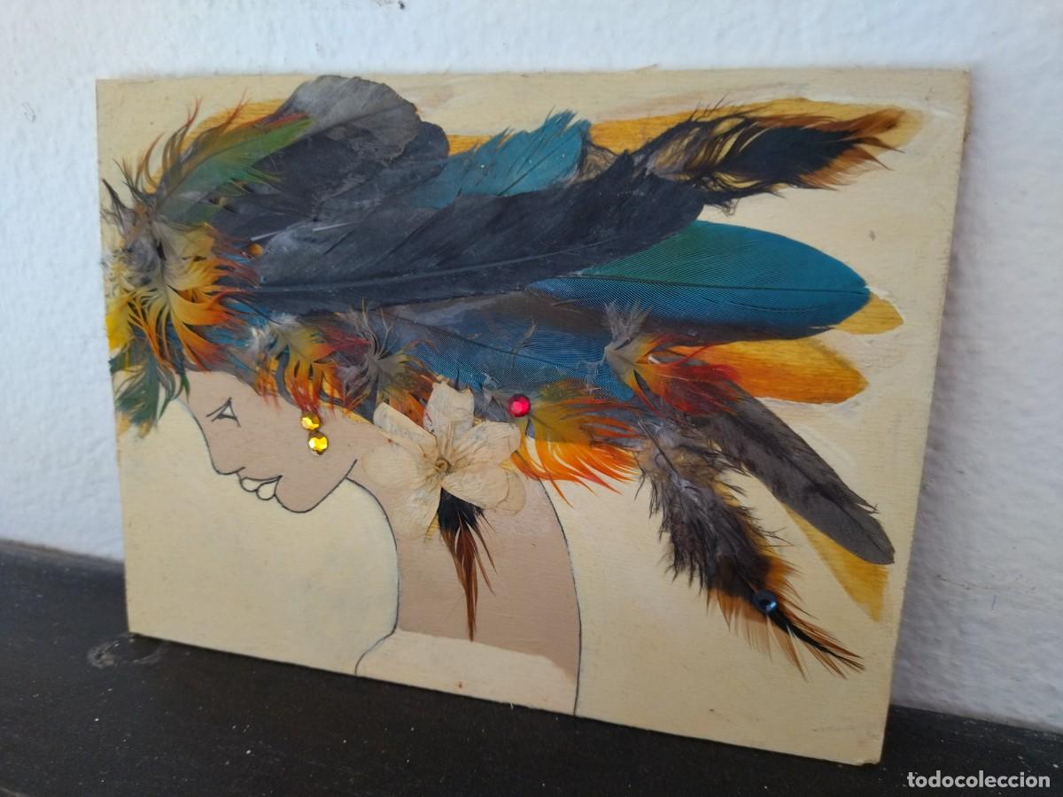 Arte: cuadro collage plumas - Foto 1