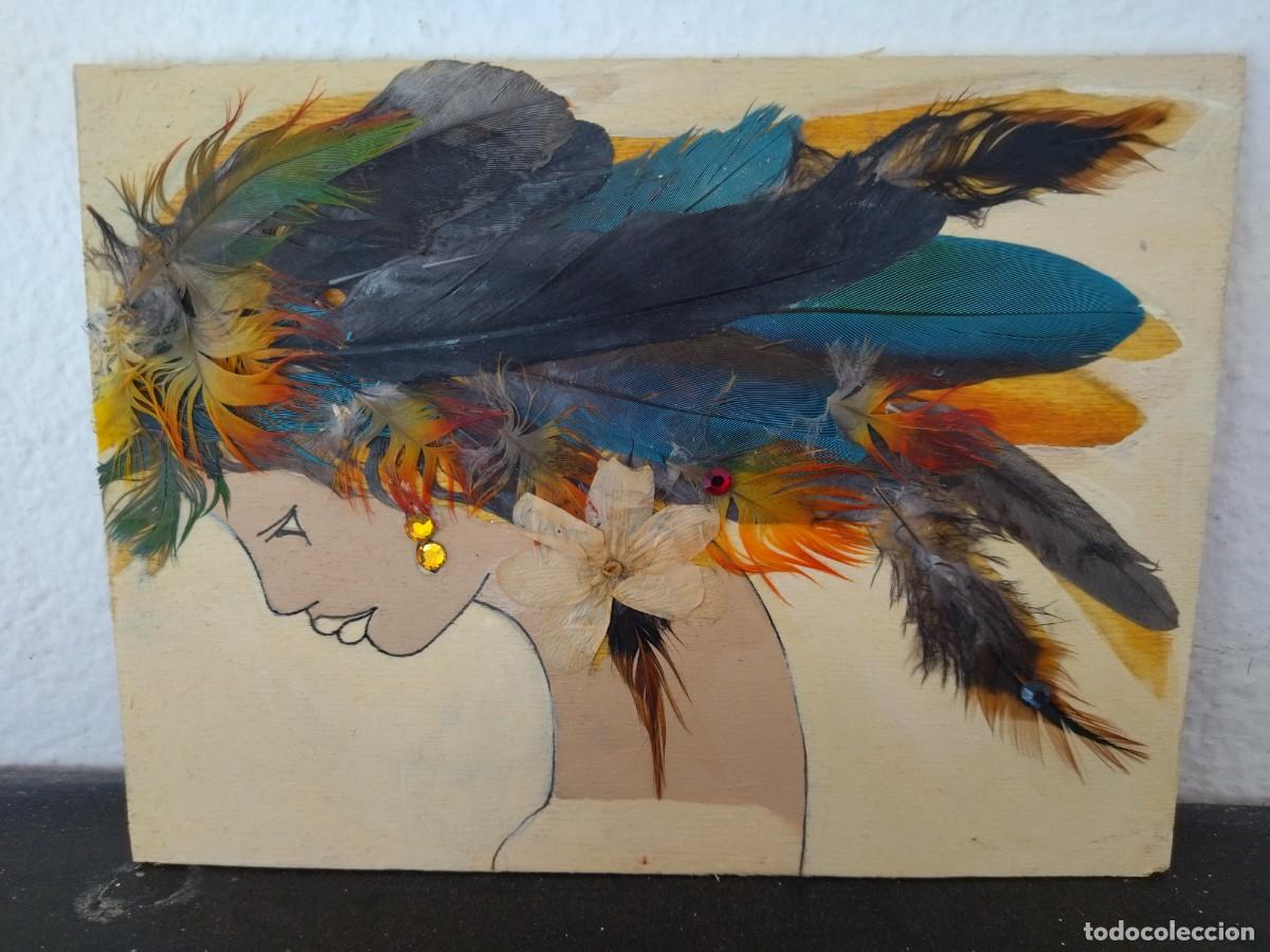 Arte: cuadro collage plumas - Foto 3