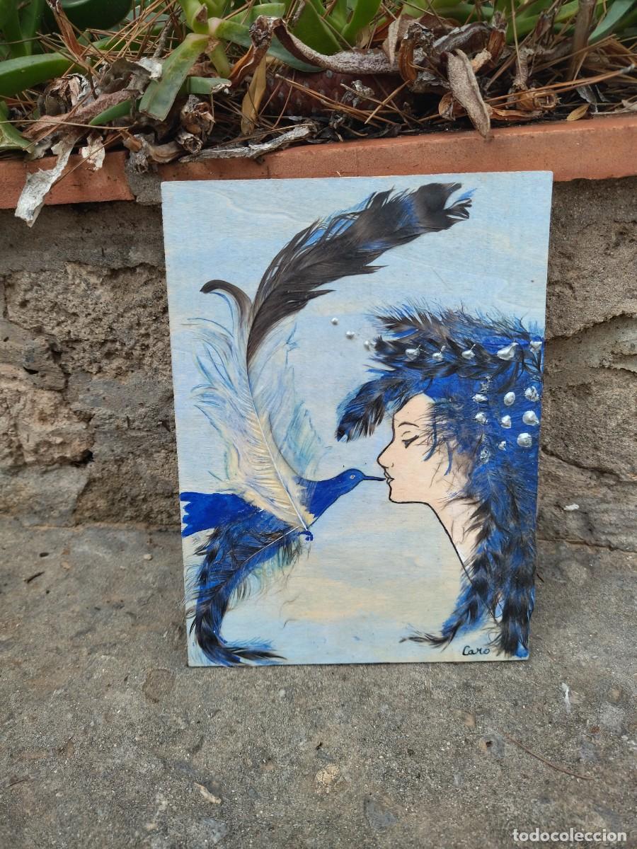 Arte: cuadro collage plumas - Foto 3
