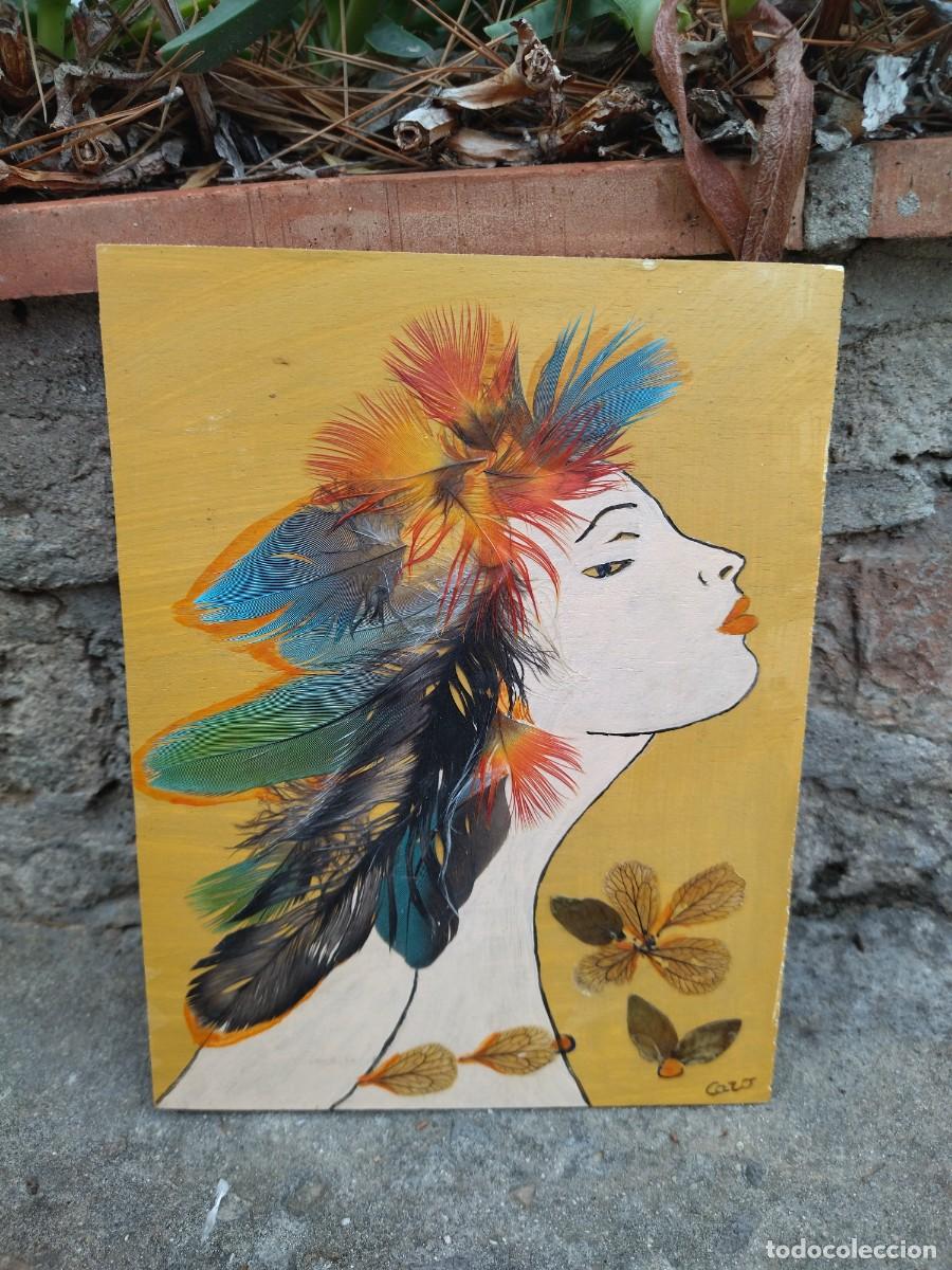 Arte: cuadro collage plumas - Foto 2