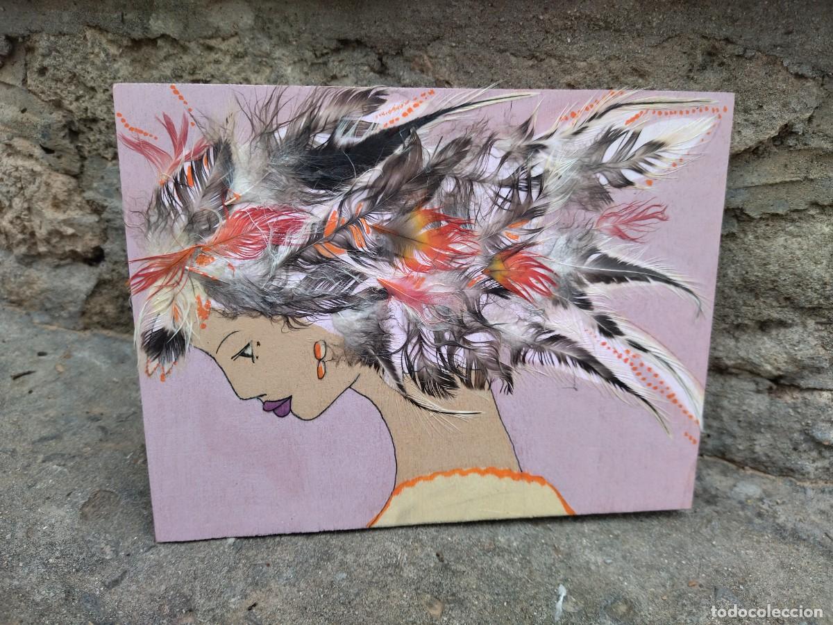 Arte: cuadro collage plumas - Foto 1