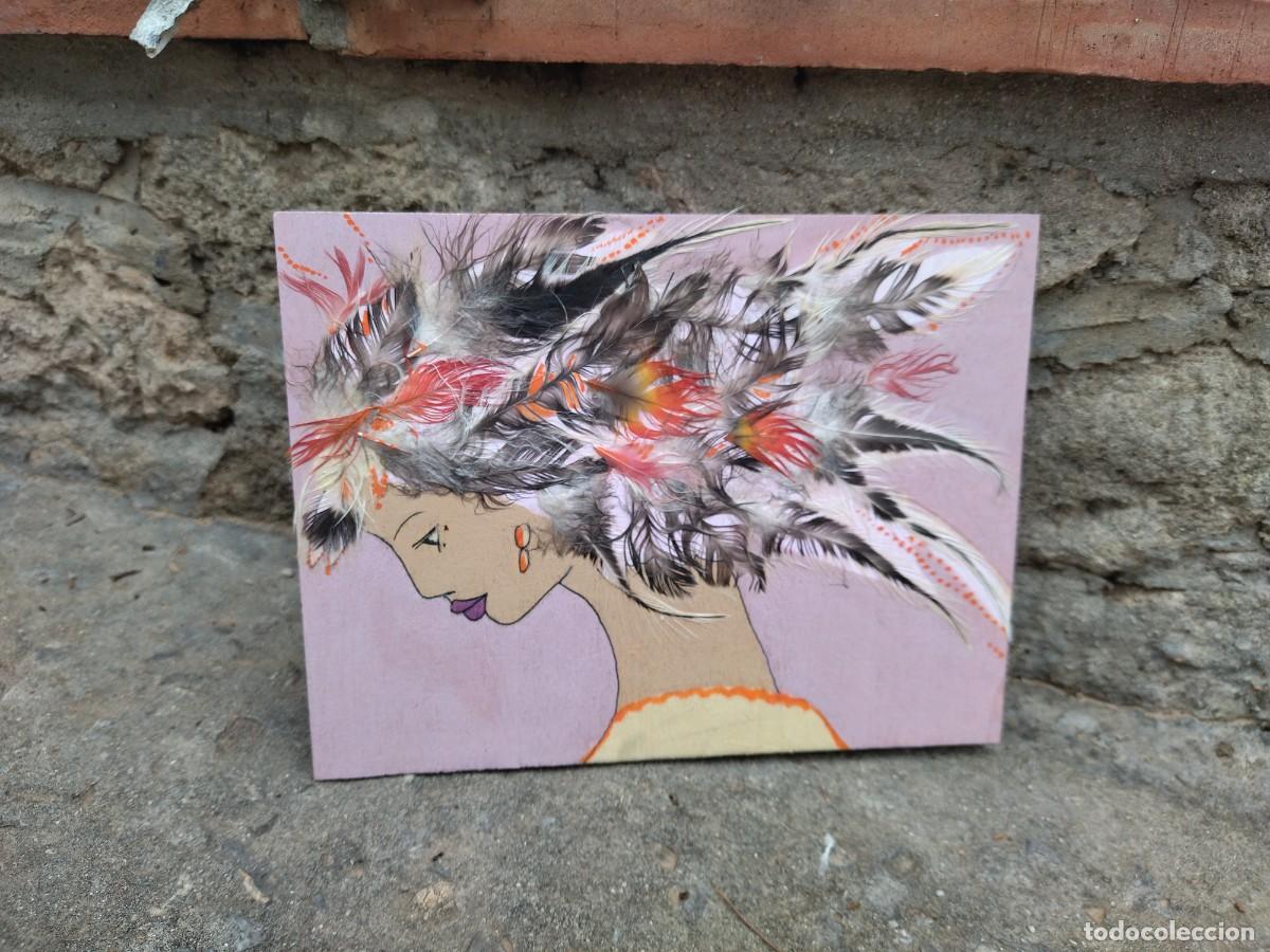 Arte: cuadro collage plumas - Foto 3