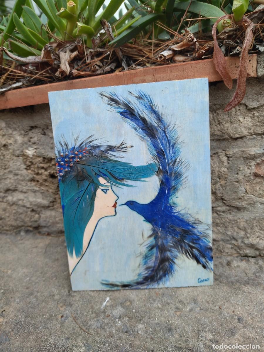 Arte: cuadro collage plumas - Foto 2
