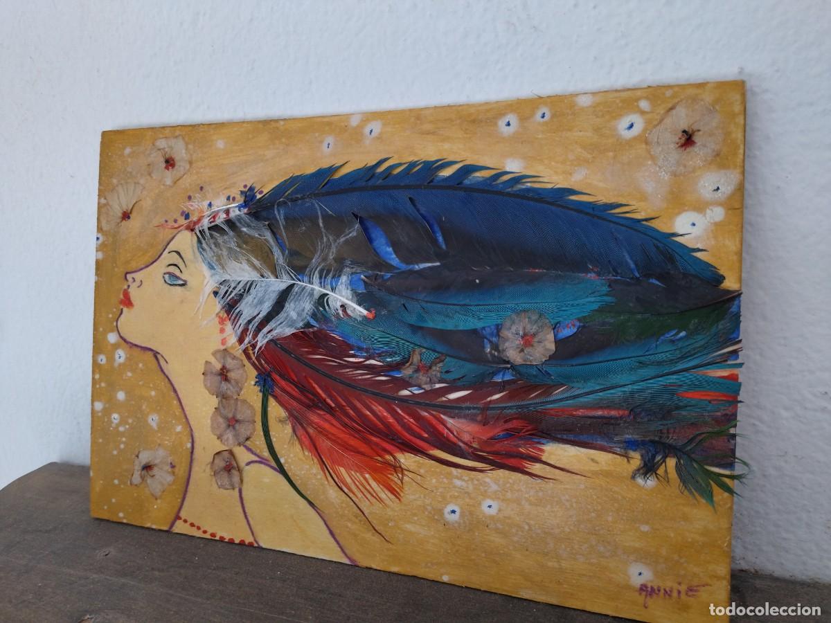 Arte: cuadro collage plumas - Foto 15