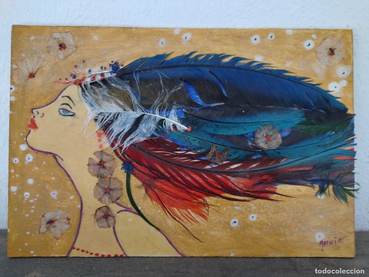 Arte: cuadro collage plumas - Foto 17