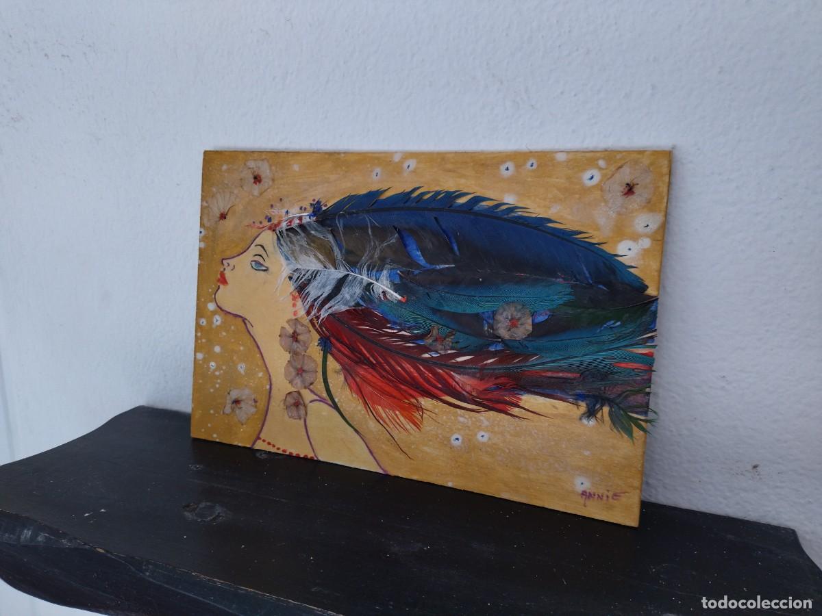 Arte: cuadro collage plumas - Foto 18