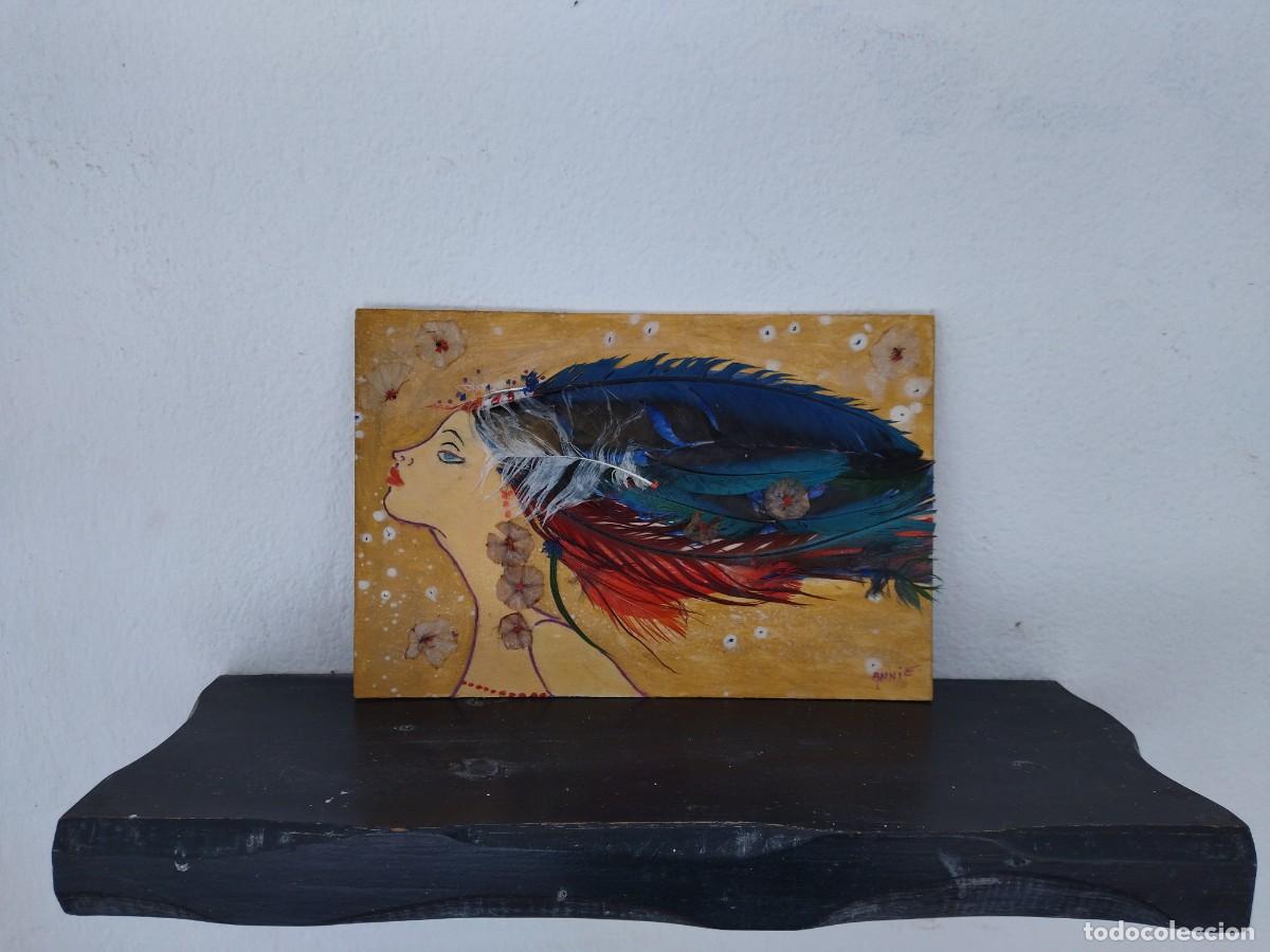 Arte: cuadro collage plumas - Foto 19