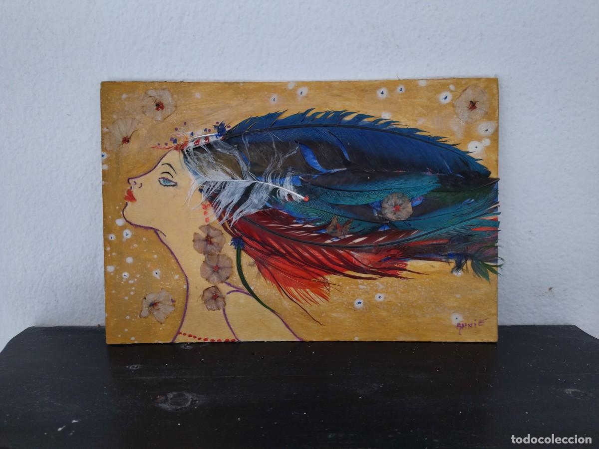 Arte: cuadro collage plumas - Foto 1