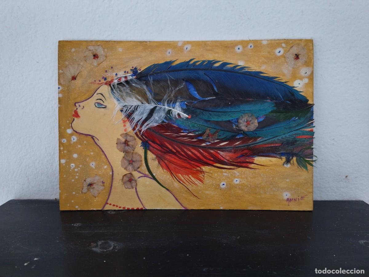 Arte: cuadro collage plumas - Foto 21