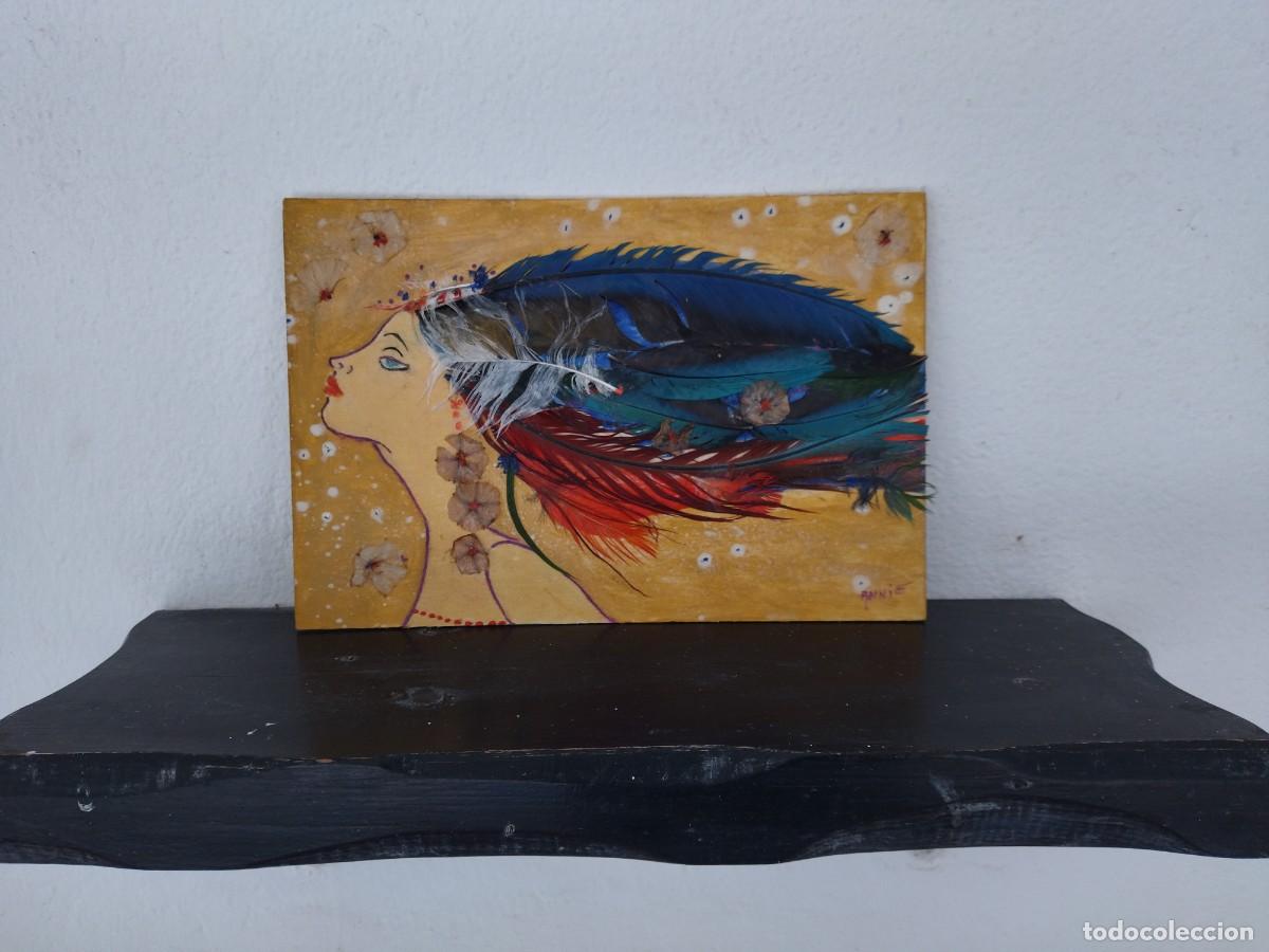Arte: cuadro collage plumas - Foto 23