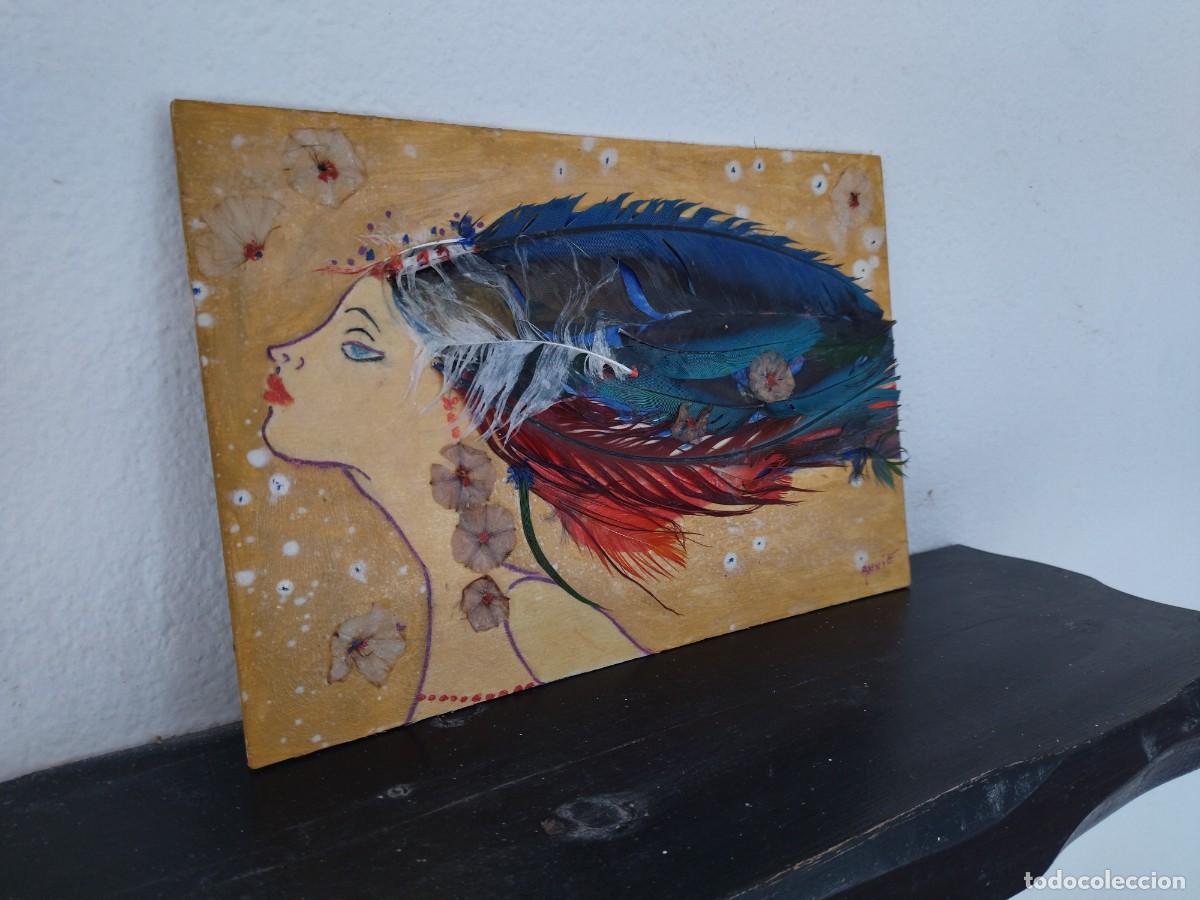 Arte: cuadro collage plumas - Foto 28
