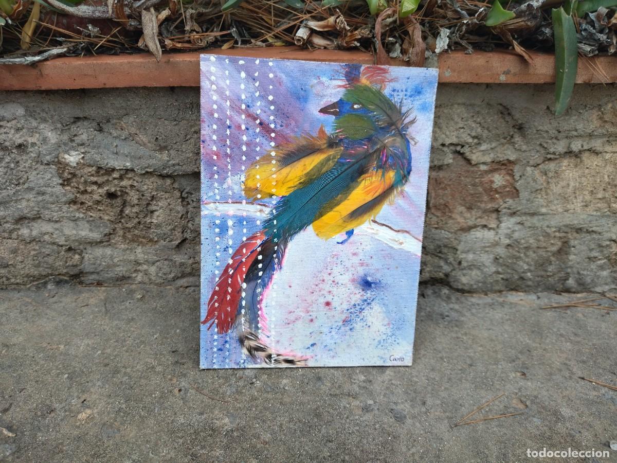 Arte: cuadro collage plumas - Foto 3