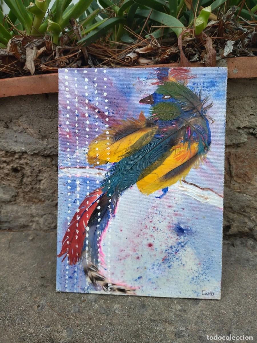 Arte: cuadro collage plumas - Foto 6