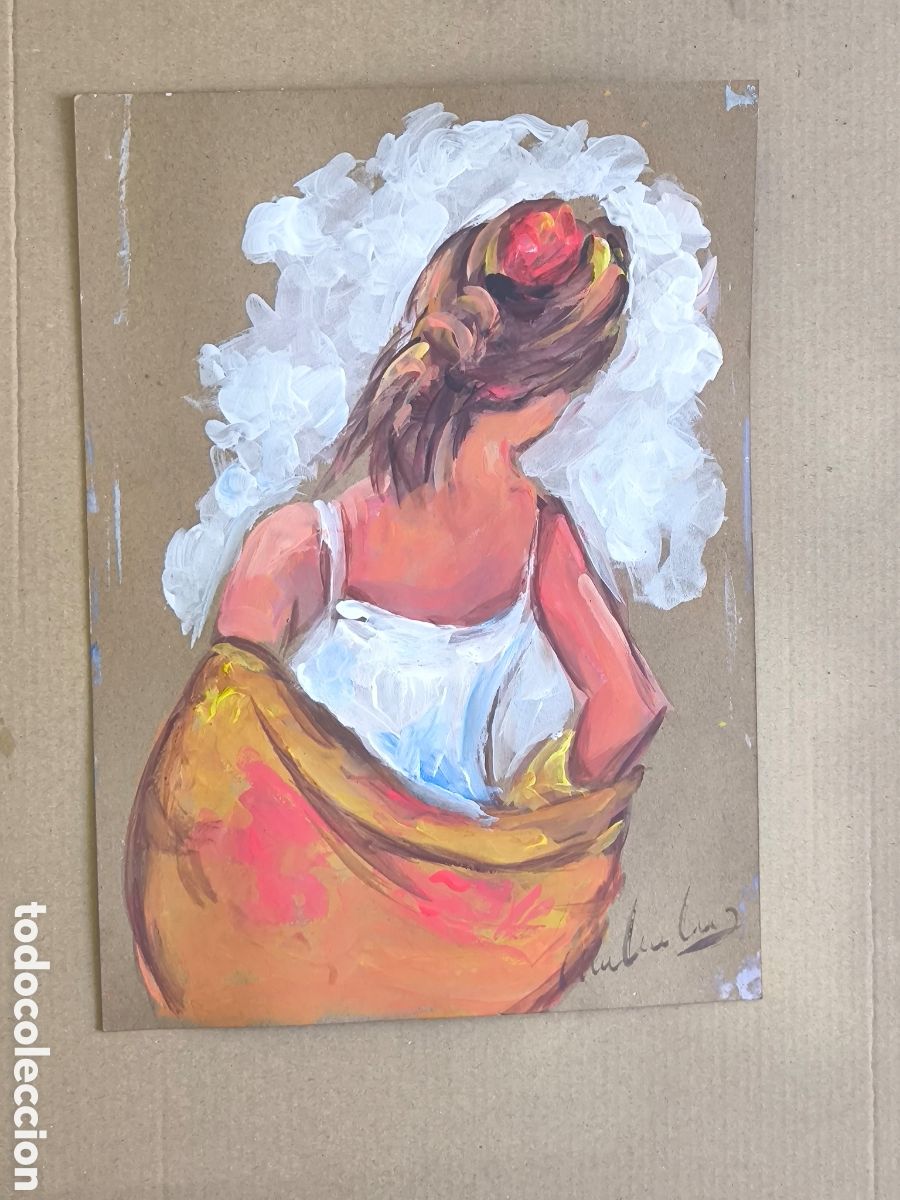 Arte: Chica con manto ( original )