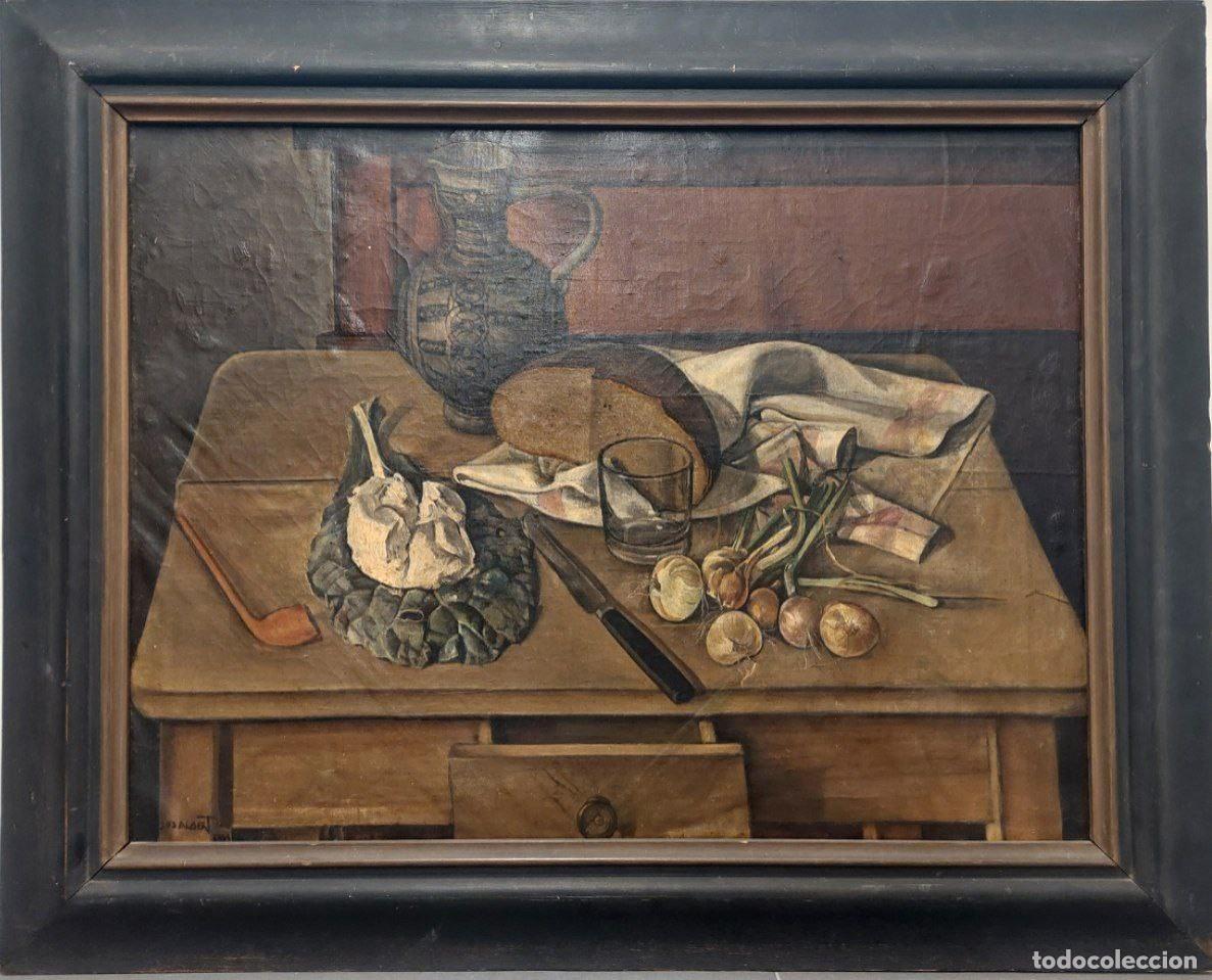 Arte: Joseph Albert (1886 - 1981). Bodeg&oacute;n (1925). &Oacute;leo sobre lienzo. - Foto 2
