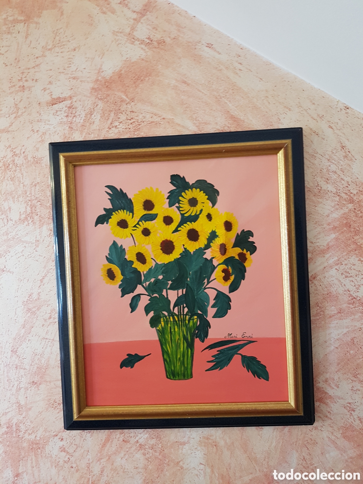 Arte: Cuadro Girasoles pintado a mano - Foto 2