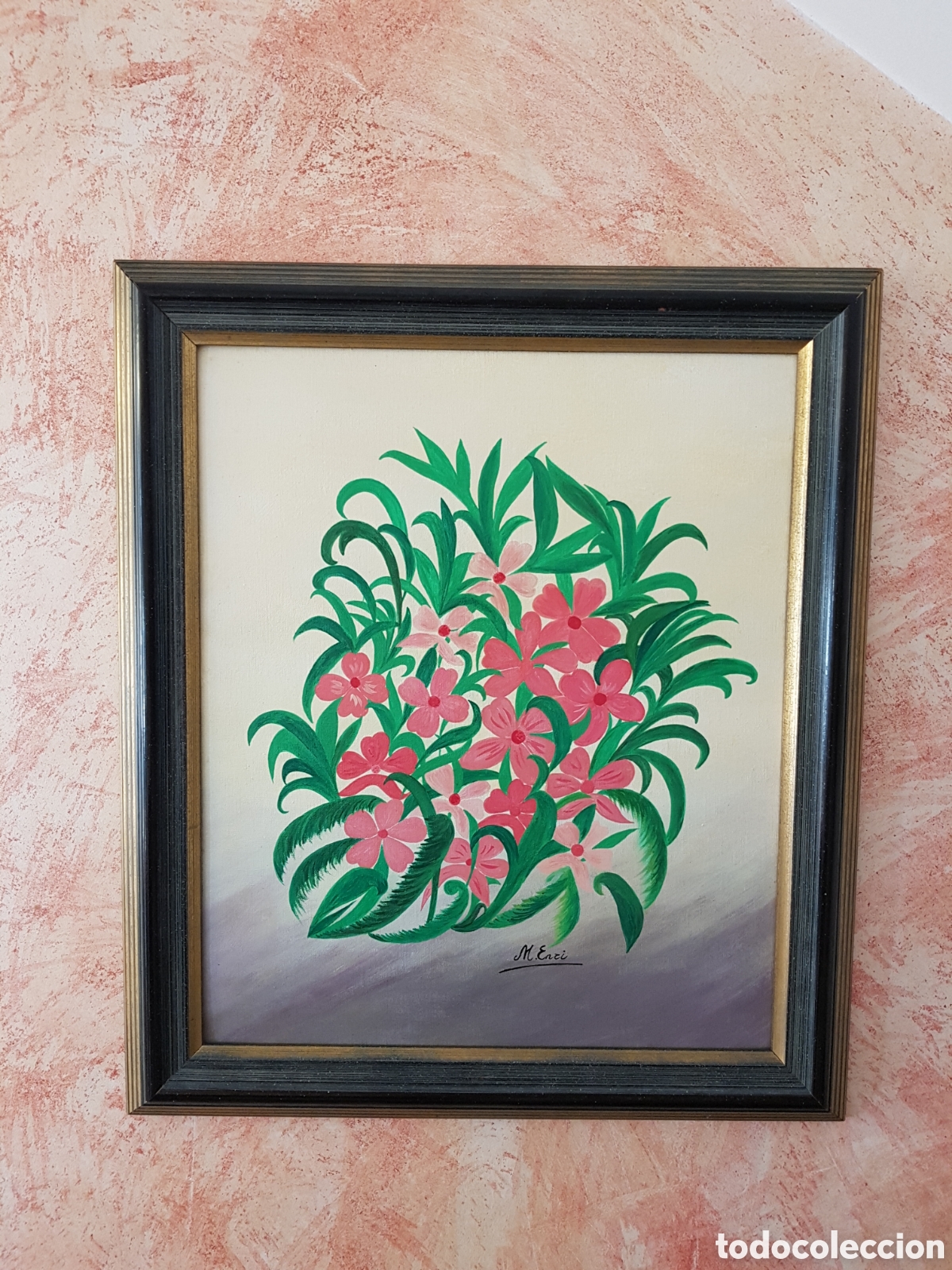 Arte: Cuadro Flores pintado a mano - Foto 2