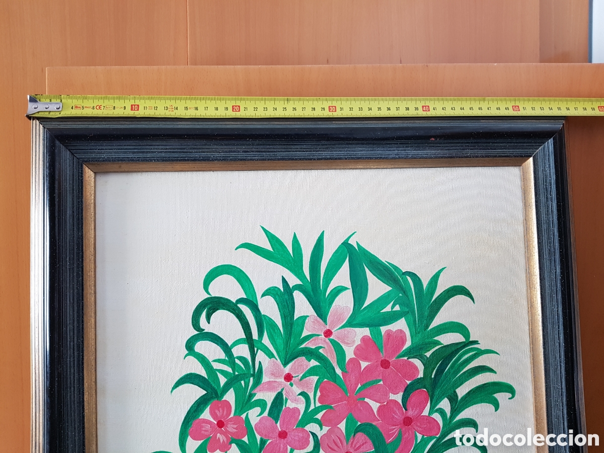 Arte: Cuadro Flores pintado a mano - Foto 4