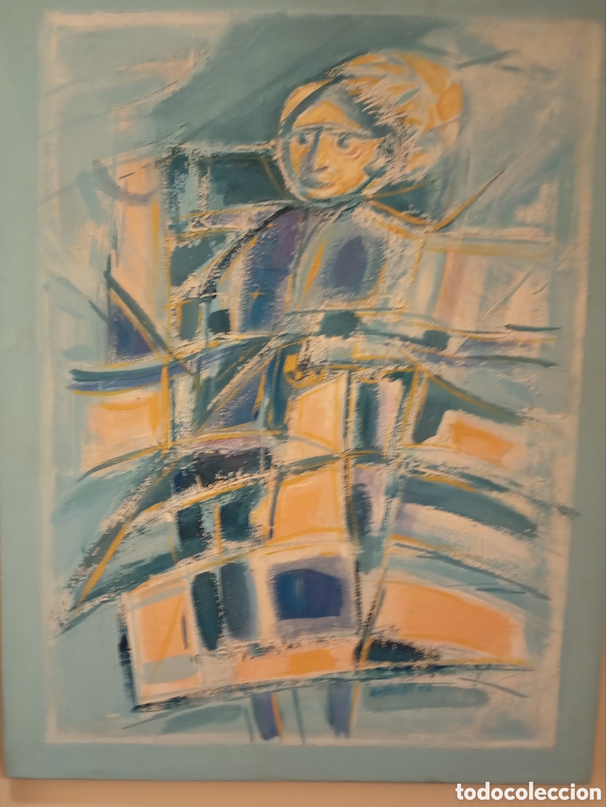 Arte: Pintura tabla del artista Carlos Wanzaller (Portugal Espinho ,1957)