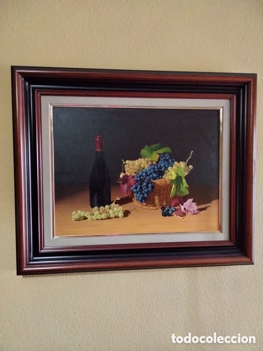 Arte: Bodeg&oacute;n con uvas del pintor Vallisoletano Espeso - Foto 1