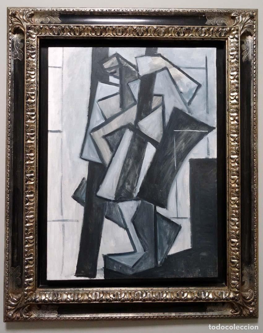 Arte: Pintura contempor&aacute;nea abstracta abstracci&oacute;n formas negro gris Miguel &Aacute;ngel Campano
