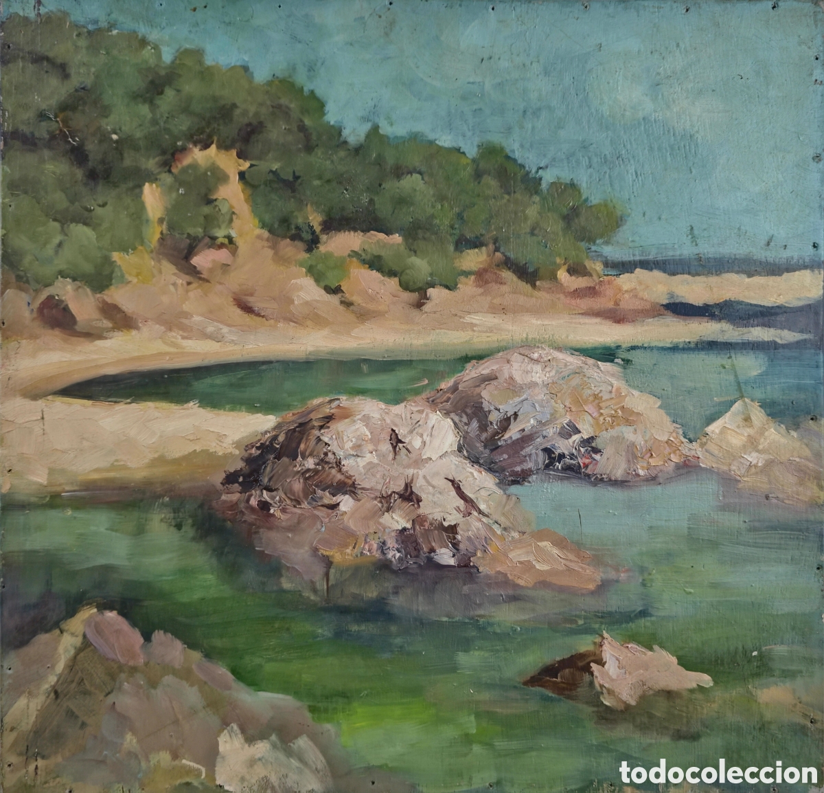 Arte: Paisaje Costa Brava An&oacute;nimo - Foto 1