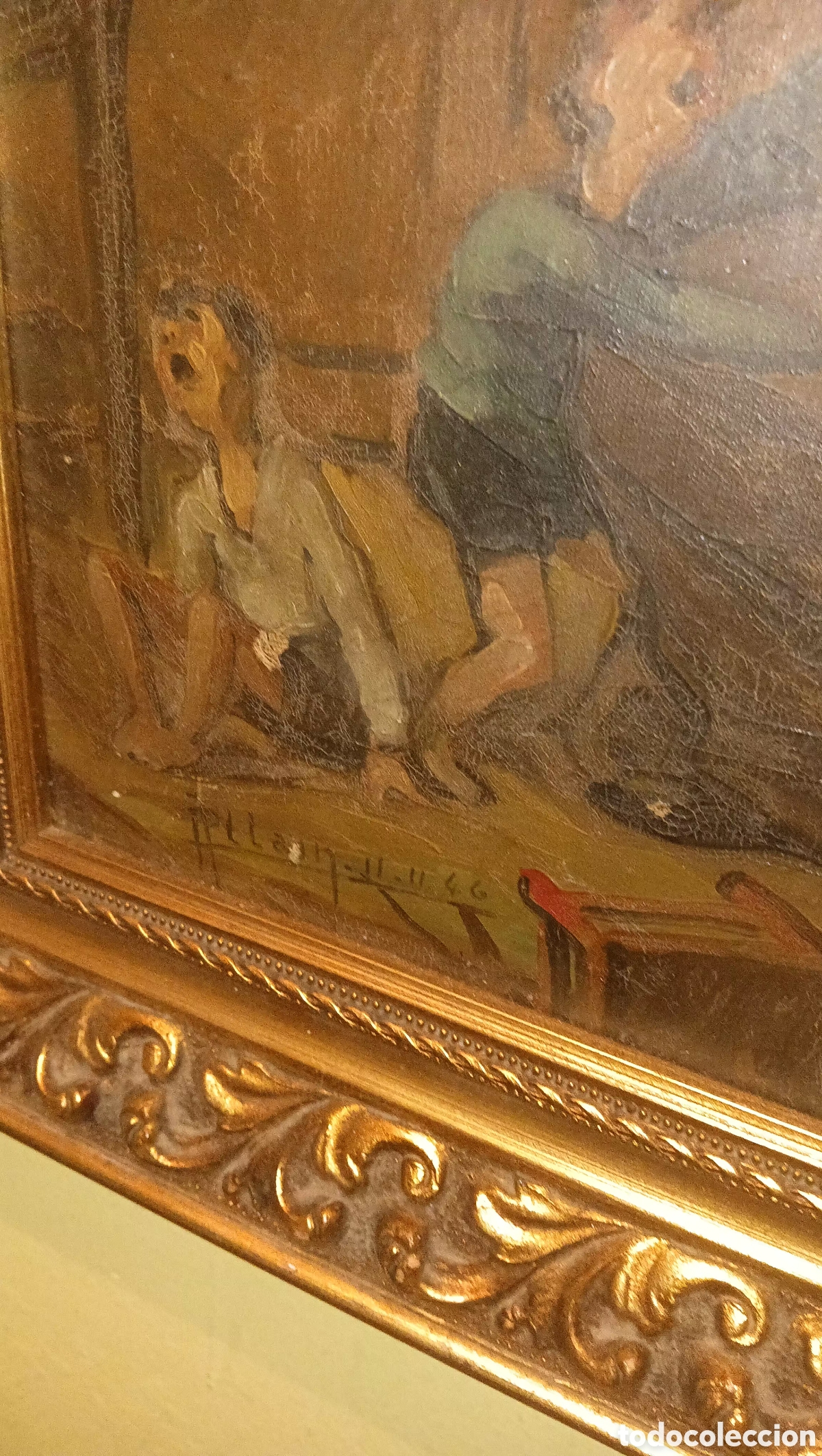 Arte: Cuadro antiguo Roger Allain - Foto 6