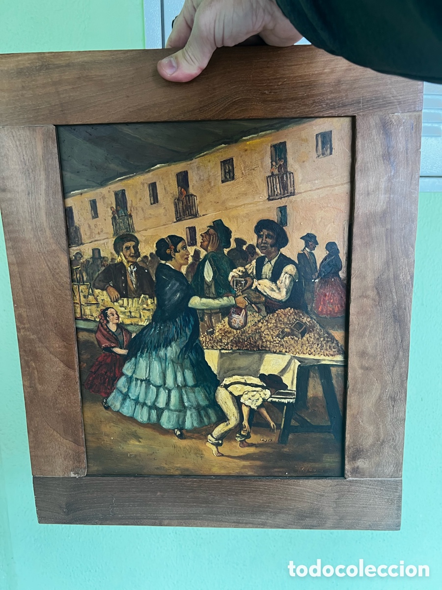 Arte: CUADRO COSTUMBRES ANDALUZAS - Foto 1