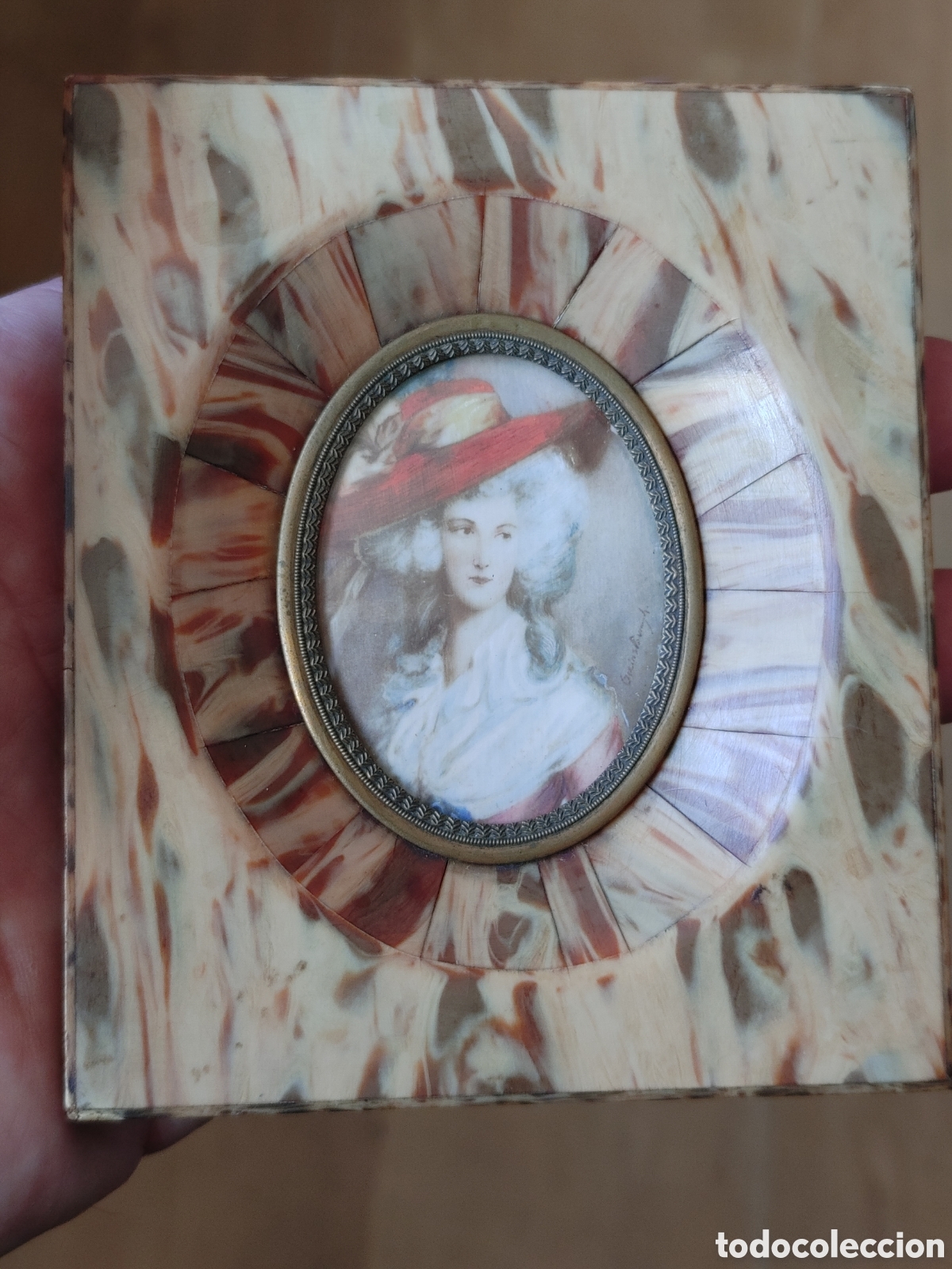 Arte: Miniatura de dama firmada. - Foto 2