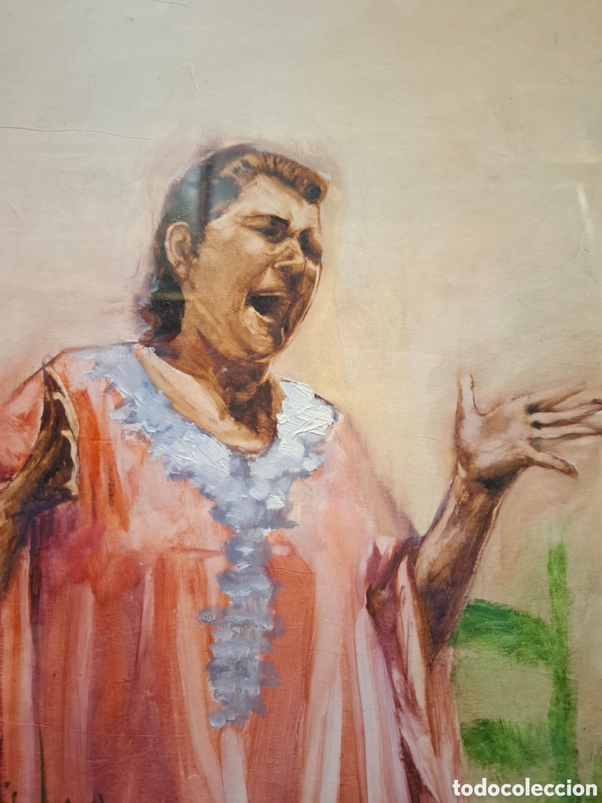 Arte: Oleo de gitana cantando 43x33 luis marquez - Foto 2