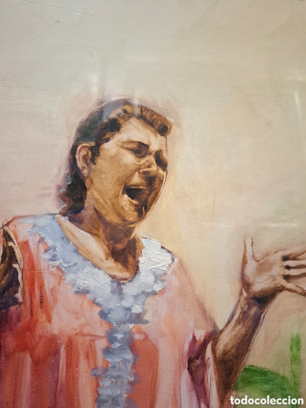 Arte: Oleo de gitana cantando 43x33 luis marquez - Foto 4