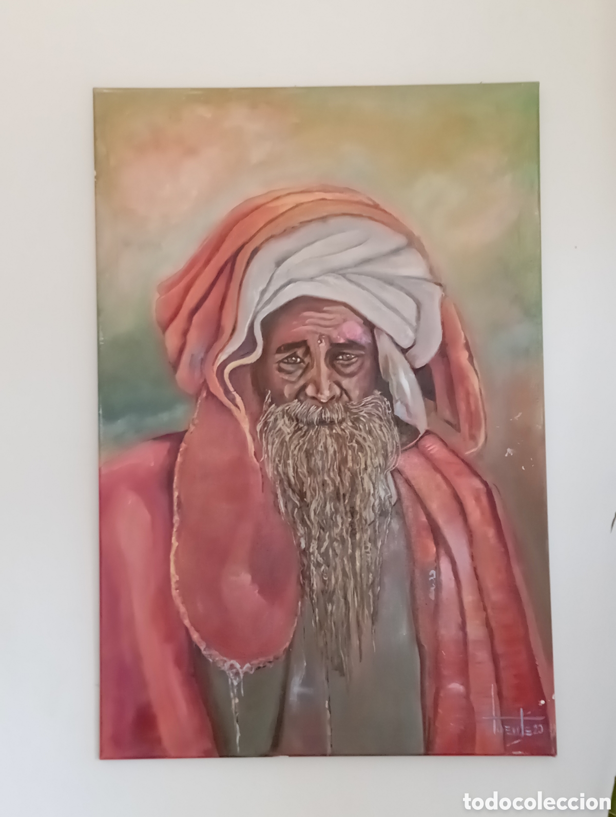 Arte: Cuadro al oleo lienzo India - Foto 2