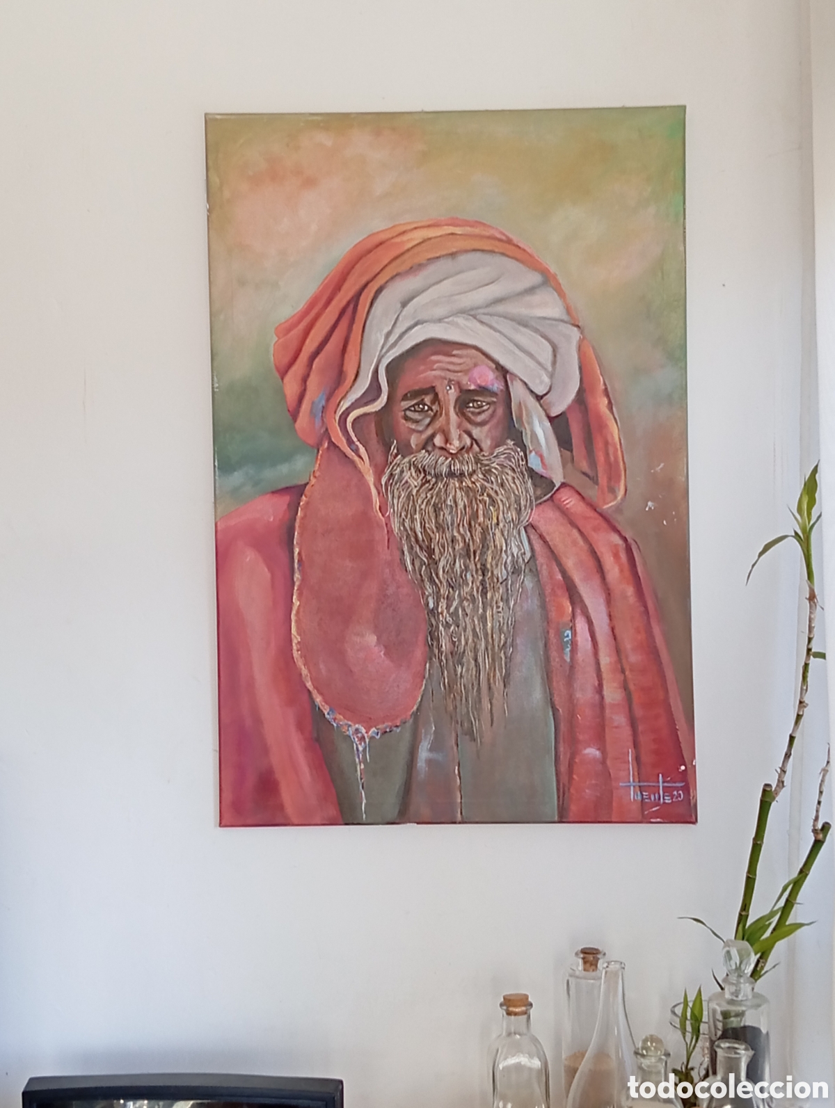 Arte: Cuadro al oleo lienzo India - Foto 4